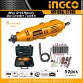 INGCO Mini Drill Rotary Die Grinder with 52pcs Accessories. 