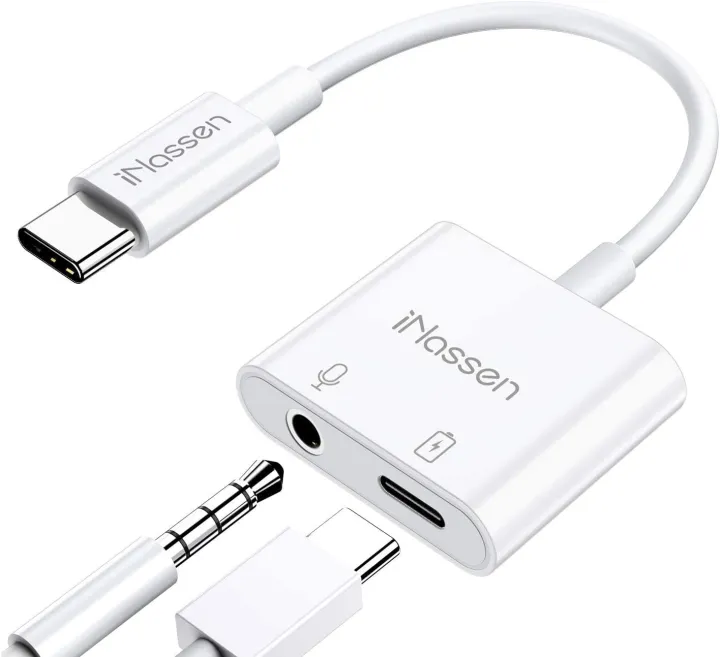 iNassen%20USB%20C%20to%203.5%20mm%20Headphone%20Jack%20Adapter%20USB%20Type%20C%20to%203.5mm%20AUX%20Audio+Charge%20Adaptor%20UK%20-%20Image%202