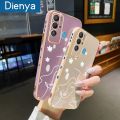 dienya For Tecno Pova Neo Case Fashion Popular Line Girl Camera Plating Side Edge Square Phone Cases Full Lens Back Cover Camera Protect Softcase. 