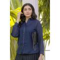 Women's Button Down Shirt Navy. 