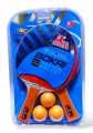 BOKAI Series  Table Tennis Racket PACK OF 2 WITH THREE PING PONG BALLS. 