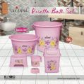 Rossetta Bath Tub Set 6 Pcs (With Dustbin). 