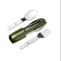 Tour Cutlery Set Folding Cutlery Set 6 In 1 Stainless Steel Camping Set Kitchen Set Table Set Portable Cutlery Set Army Green Small And Portable. 