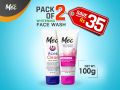 Mec Whitening Face Wash (Pack of 2) Flawless White, Acne Clean. 