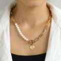Zovoli Punk Big Link Chain Necklaces Choker For Steampunk Multi Layered Star Lock Pendant Necklace Statement Jewelry. 