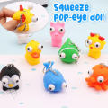 Fidget Toy Keychain Cute Animal Squeeze Toy Keyring Mochi Squish Toy Pop Out Eyes Decompression Home Decor Easter Party Favors Classroom Prizes. 