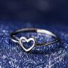 Women Simple Hollowed-out Heart Ring Valentine Propose Circlet Jewelry Gift. 