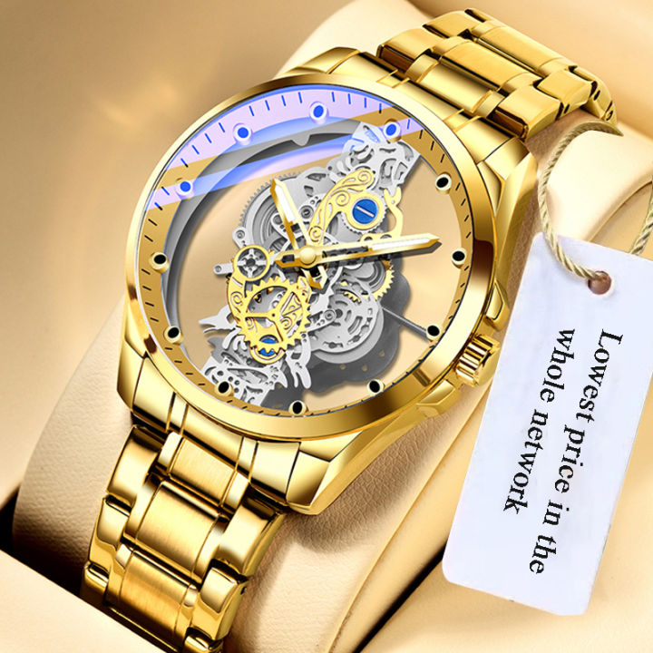 New Design Men Skeleton Watch Quartz Watch