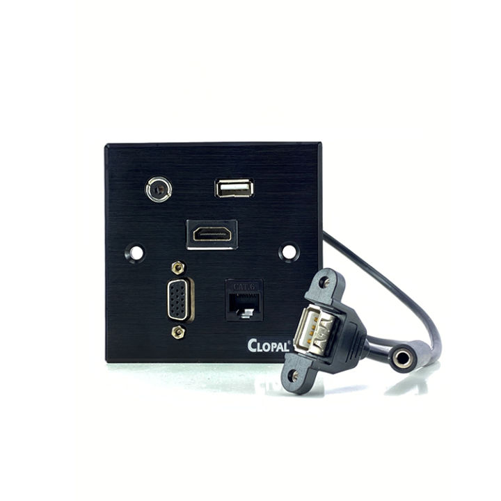 Multifunctional%20Media%20Wall%20Socket%20Outlet,%20Multimedia%20Wall%20Plate%20-%20Black%20(USB,%20VGA,%20HDMI,%20Internet,%20Audio)%20-%20Image%203