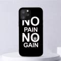 No Pain No Gain Gym Fitness Phone Case For iPhone 11 12 Mini 13 14 Pro XS Max X 8 7 6s Plus 5 SE XR Shell. 