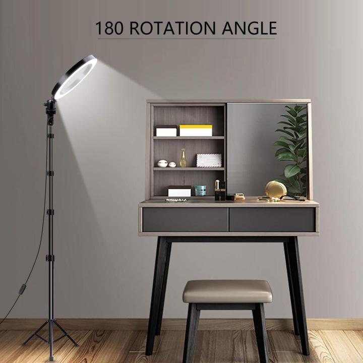 36cm Professional Studio Ring Light with 7.5ft Tripod Stand & Phone Holder for YouTube Video, Desktop Camera Led Ring Light for Streaming, Makeup, Selfie Photography