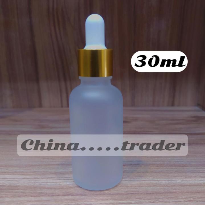 (30ml) Empty High Grade Essential Oil Serum Glass Dropper Refillable Bottle in Color Frosted (30 ml)
