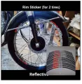Rim Sticker For Honda 125 and 70cc All Motorcycles for Both Tires (16pcs) Reflective Vinyl Wheel Sticker. 