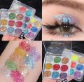 9 Color Pearlescent Diamond Gel Glitter Eyeshadow Palette. 