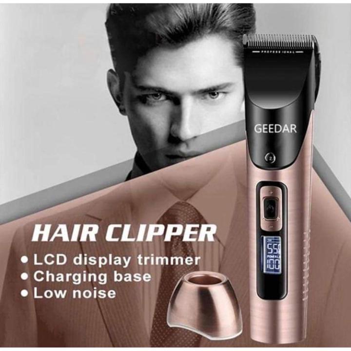 Geedar RFCD-F27 Professional Hair Clipper For Mens (LCD Display) With Accessories