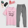 Pink Let Me Sleep Night Dress For Girls - Soft & Comfortable Nighty For Girls. 