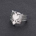 European Albania Eagle Ring gold silver color Double Headed Eagle Finger Ring Jewelry Ethnic Ornament Party Birthday Jewelry. 