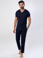 Men’s Classic V-Neck Suit (Short Sleeves). 