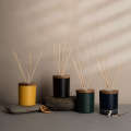 Bamboo and cap aromatherapy large mouth spray colored candle, glass bottle, volatilizing stick, no fire solid wood cap, expanding fragrance, empty bottle. 