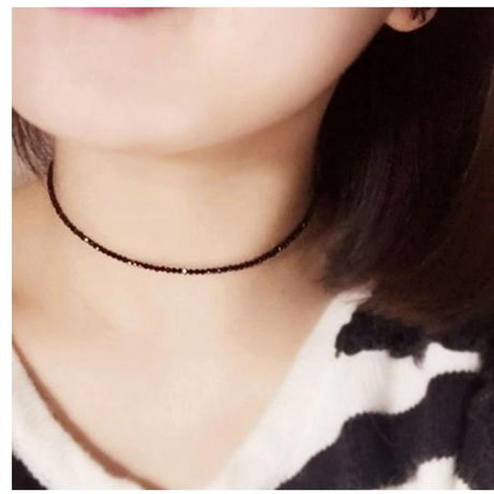 Simple Black Beads Short Necklace Female Fashion Jewelry Women Choker Necklaces Bijoux Femme Ladies Party Necklace