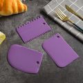 3PCs/Set Baking Pasty Spatula Pastry Dough Cutter Cake Bread Slicer Tools Plastic Scraper Cake Blade For Cake Pastry. 