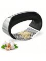 Garlic Press Rocker- garlic press crusher- garlic presser steel- garlic press cutter- Garlic Press Masher Manual Ring- Garlic Press Masher- Ginger Garlic Chopper- Effortlessly Crush. 