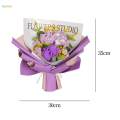 Crochet Flower Bouquet Handmade Knitted Flowers Artificial Flowers Already Made for Valentine's Day Festival Thanksgiving Girlfriend Desktop. 