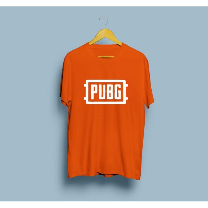 Stylish Half Sleeves PUBG  Logo T-Shirt For Men