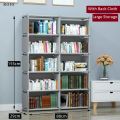 Multi-Use Bookshelf Storage Rack | Large Capacity Single & Double Row Organizer for Books, Toys & Clothes. 