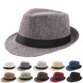 Sun Hat Jazz Panama Hat Trilby Fedora Hat Gangster Cap Beach Hat. 