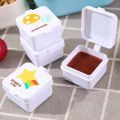 Set of 4 Cots and Cuddles Small Sauce Holders for Bento Lunches – Fun Mushroom Print Lid – Perfect for Kids’ Meals, Picnics, or Office Snacks. 