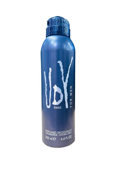 UDY Paris For Men's Body Spray 200 ML - Perfumed Deodorant Vaporisateur Natural Spray