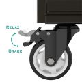 3 inch Swivel Caster Wheels,Rubber Base with Safety Brake & Top Plate & Bearing Heavy Duty, Total Capacity 1000lbs (Pack of 4). 