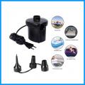 Electric Air Pump, Portable Electric Balloon Pump for Inflatables with 3 Nozzles, 130 W Quick-fill Electric Pump for Swimming Pool Outdoor Toy Car Camping, Black. 