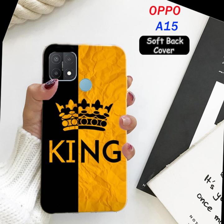 Oppo_A15 Back Cover Boys - King Style Mobile Back Cover Pouch - Airbag Case Anti Shockproof Phone Case
