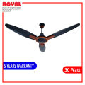 ROYAL 30 Watts Ceiling Fan - Legacy Model 56 Inch - 100% Pure Copper Wire - With Remote - 5 Years Brand Warranty - Energy Saver Fan. 