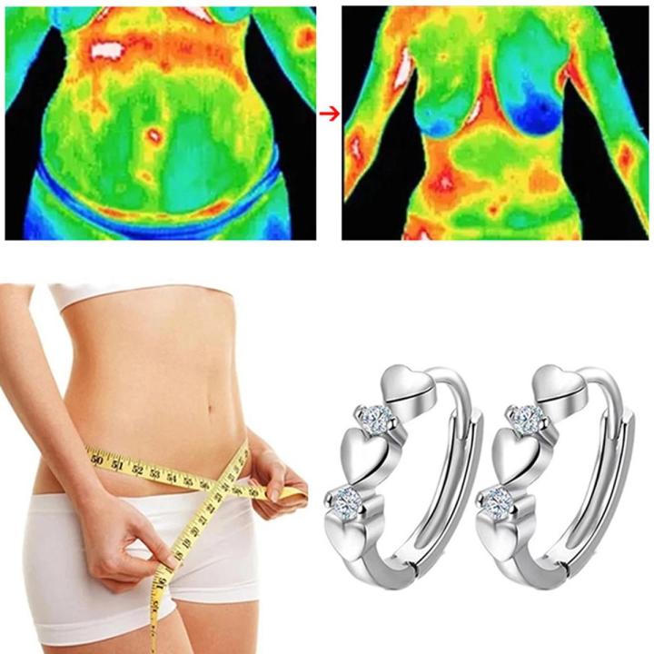 1 Pairs Magnetic Slimming Earrings Earring Weight Loss Earrings Heart Therapy Magnetic Therapy Chakra Burning Fat Health