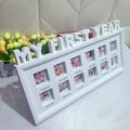 My first year photo frame 0-12 month picture frame Birthday first year frame. 