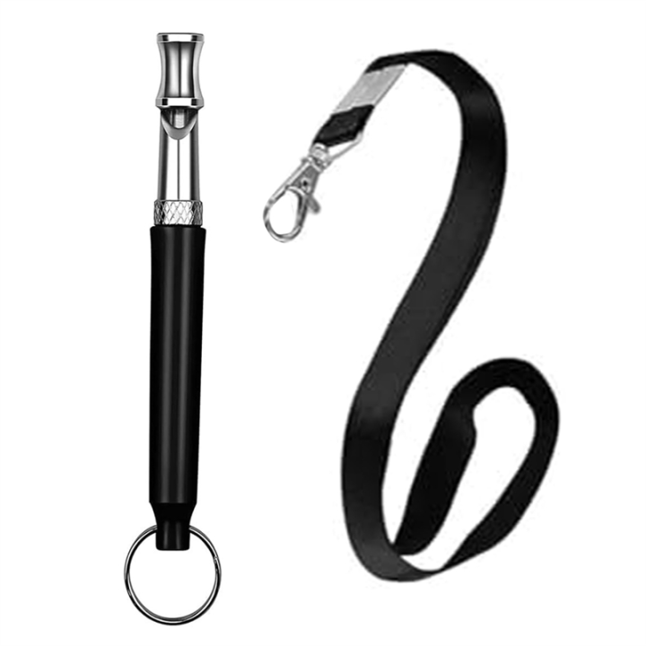 Adjustable Ultrasonic Dog Whistle to Stop Barking for , Recall Training, Dog Whistle， with Black Lanyard
