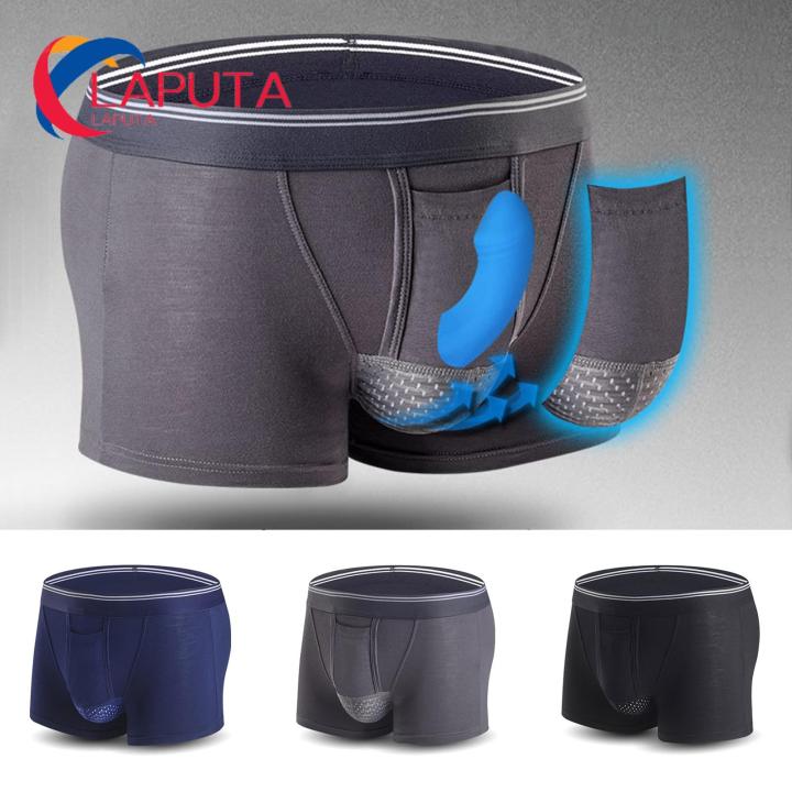 Soft Boxer Briefs Breathable Men's Underwear with U Convex Support Moisture-wicking Fabric Perfect for Daily Wear Men Boxers Underwear