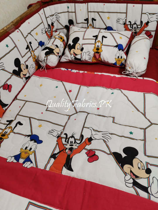 CS-636: Mickey Theme Cot Bedding Set