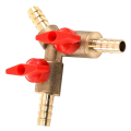 4Pcs Trident Ball Valve 5/16 Fuel Shut Off Valve Hose Barb Fuel Gas 8mm Brass Y Type Ball Valve for Garden Tool. 