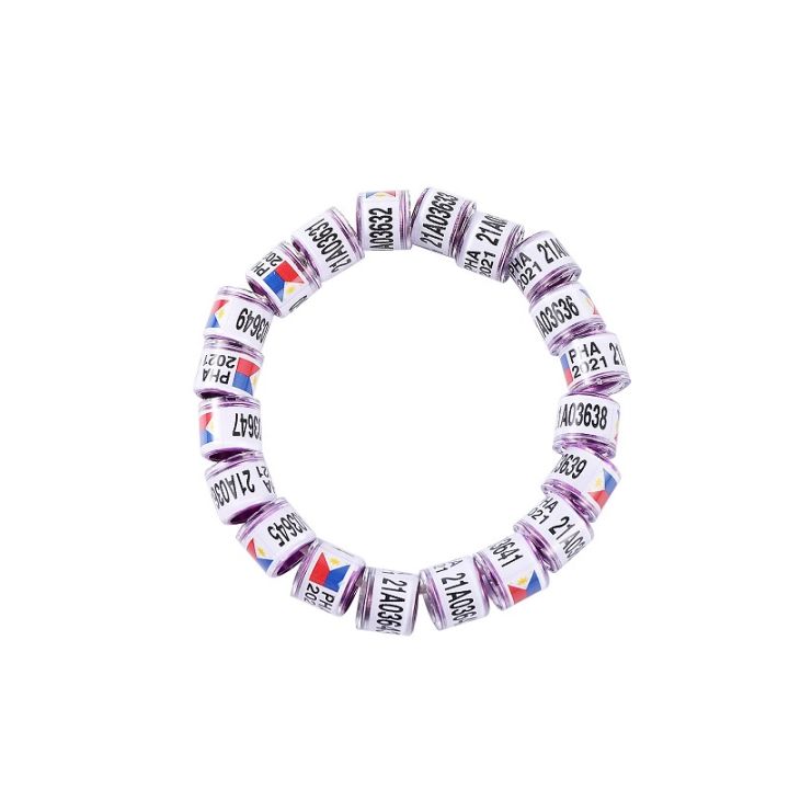 50/15 Pcs PHA Pigeon ring 2022 Pigeon foot ring Colored interior, pigeon foot ring with base Serial number PHA Pigeon