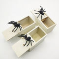 Halloween Simulation Spider Scare Prank Box Creative Pop Out Spider Wooden Scare Box Fun Surprise Joke Prank Trick Toy Kids Gift. 