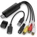 USB Video Capture Card Device, Audio Video Converter Grabber for RCA to USB-Convert VHS Mini DV VCR Hi8 DVD to Digital, for PC TV Tape Player Camcorder, MAC Windows Vista Compatible. 