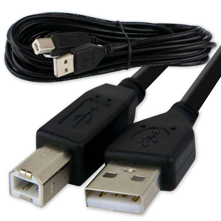 Square Port Printer Data Cable for USB Printers and Scanners 1.5M