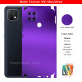 Oppo A15 Skin / Wrap 360 Protection Carbon fiber/ Matte/ Transparent/ Leather For Oppo A15 Back And Sides Included Camera. 