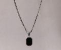 Sleek Black Pendant. 