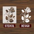 Rose Flower Stencil Airbrush Painting Art for DIY Home Decor and Scrapbooking Crafts Easy to Use Stencils for Custom Designs. 
