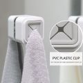 1pcs Home Portable Wall Mount Cloth Clip Organizer Dry Towel Holder Self-Adhesive Waterproof Bathroom Tool. 